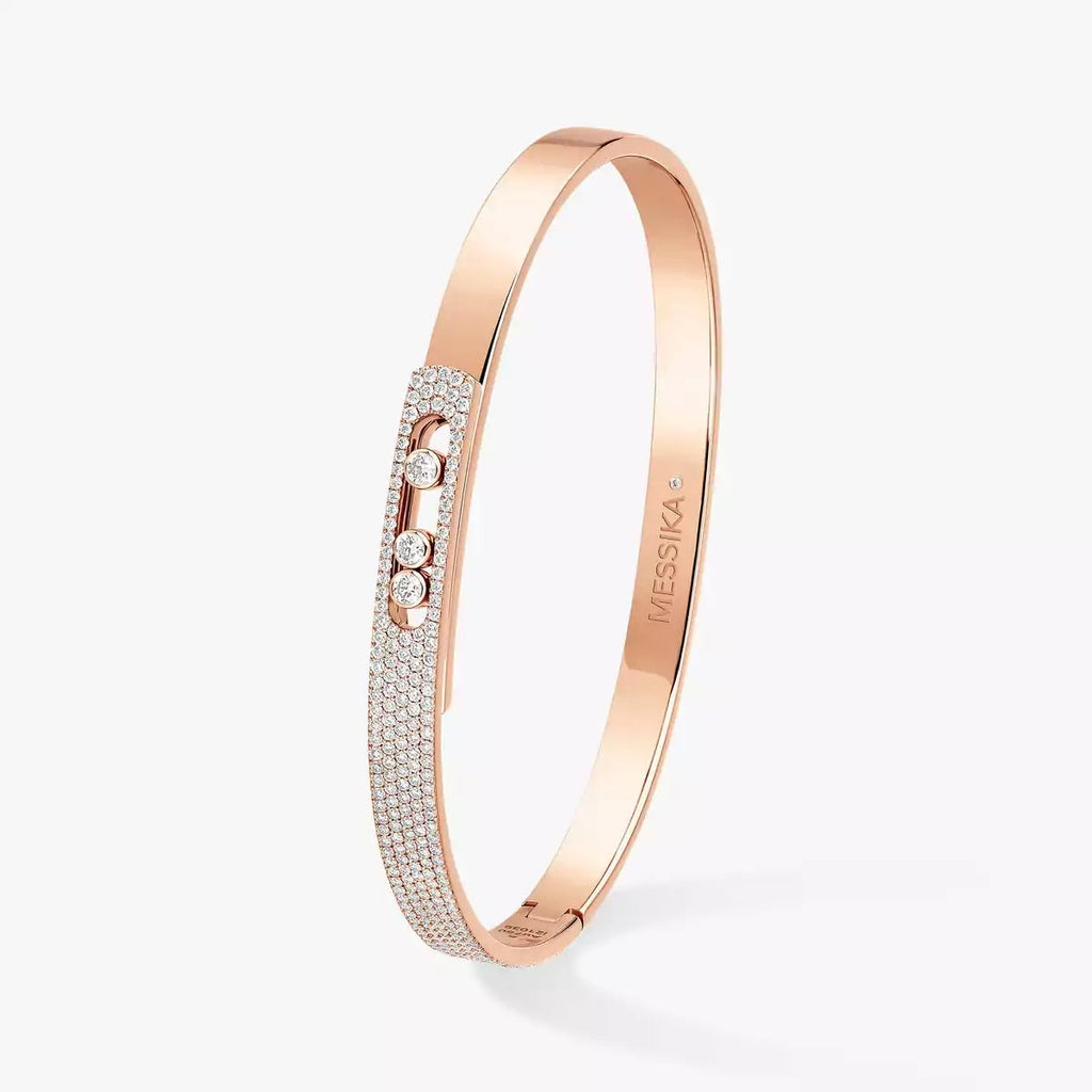 [Loco]Move Noa Rose Gold Pavé Diamond Bangle Bracelet