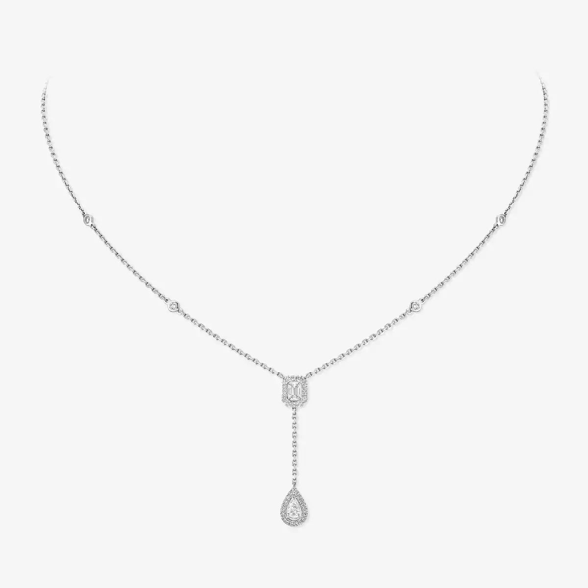[Loco jewelrys]Gold Diamond Tie Necklace