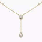 [Loco jewelrys]Gold Diamond Tie Necklace