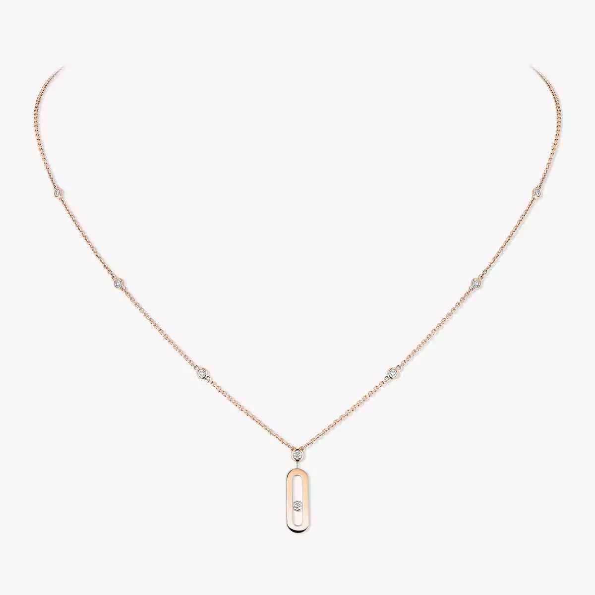 [Loco] Move Uno Gold Diamond Long Necklace