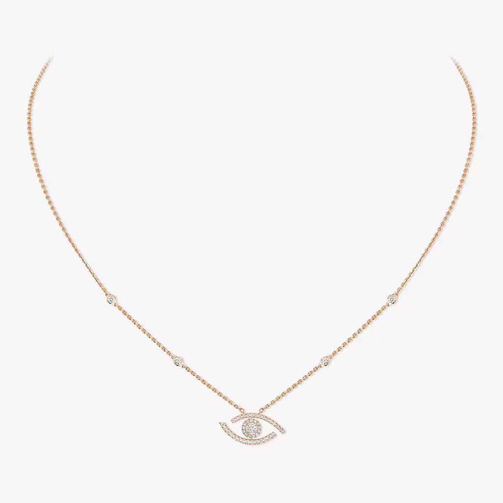 [Loco jewelrys]Pave_ Diamond Necklace Lucky Eye