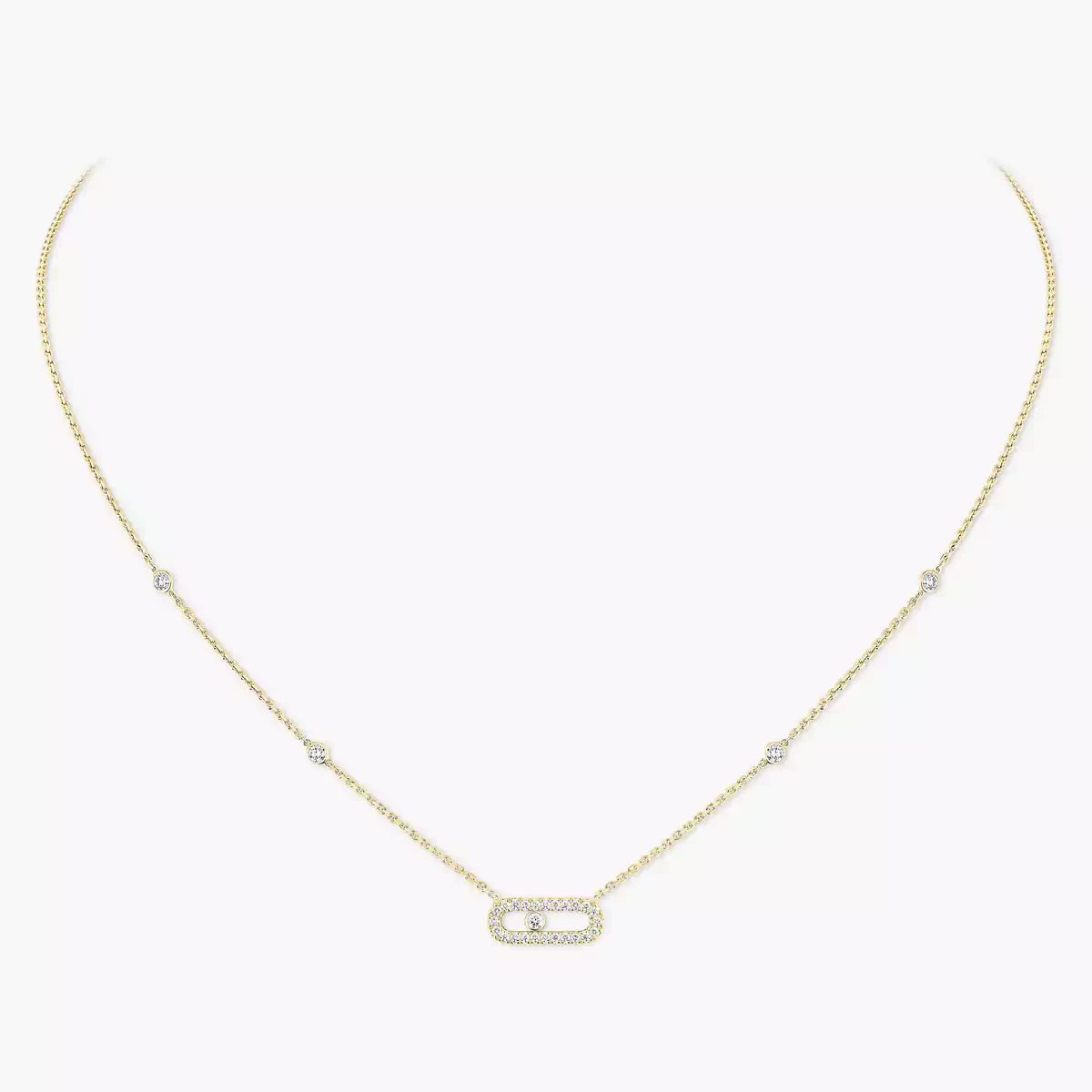 [Loco jewelrys]Diamond Necklace Move Uno