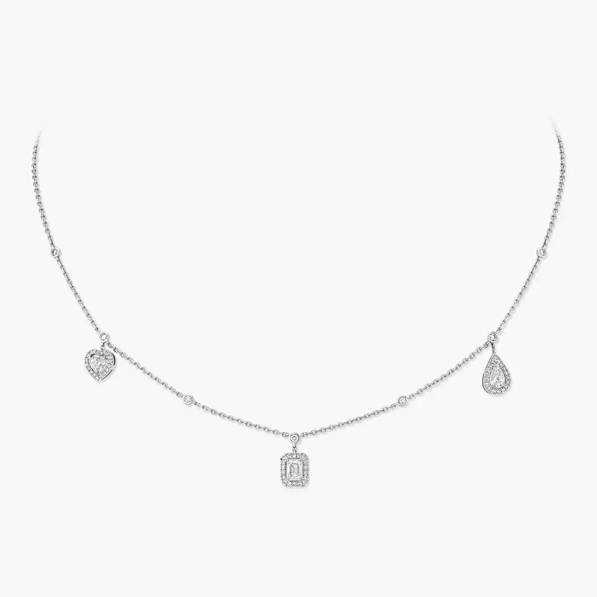 [Loco]My Twin Diamond Necklace in Silver