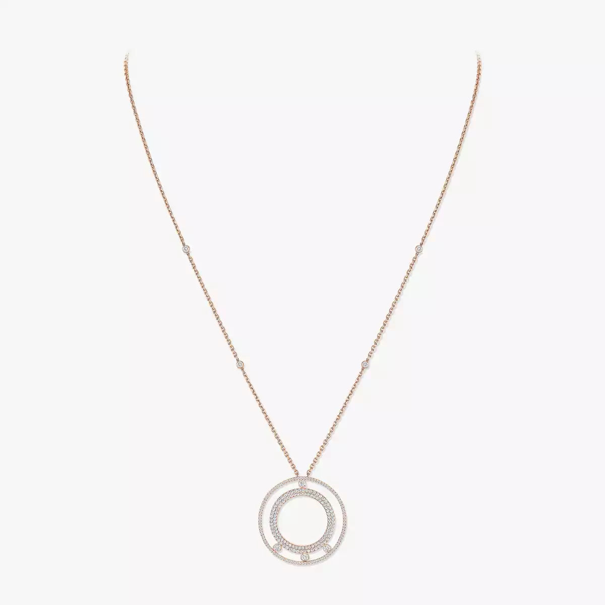 [Loco jewelrys]Move Romane Long Pave_-Set Diamond Necklace