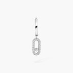 [Loco jewelrys]Move Uno Single Diamond Hoop Earring