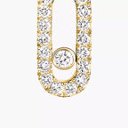 [Loco jewelrys]Move Uno Single Diamond Hoop Earring