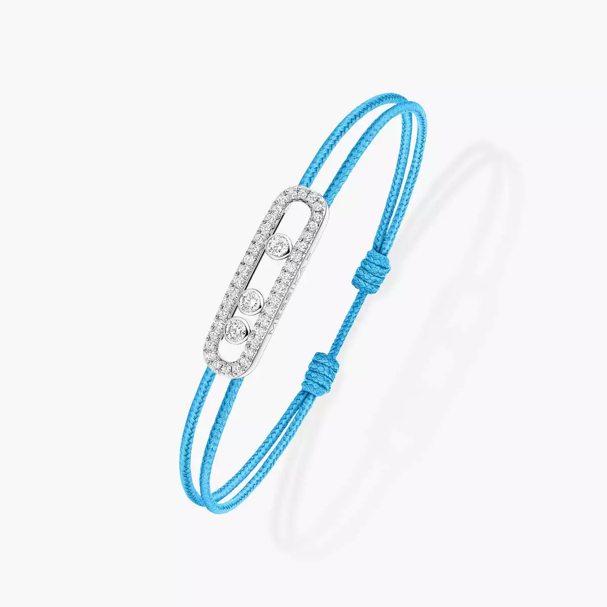 [Loco]Messika Care(s) pink cord pavé bracelet