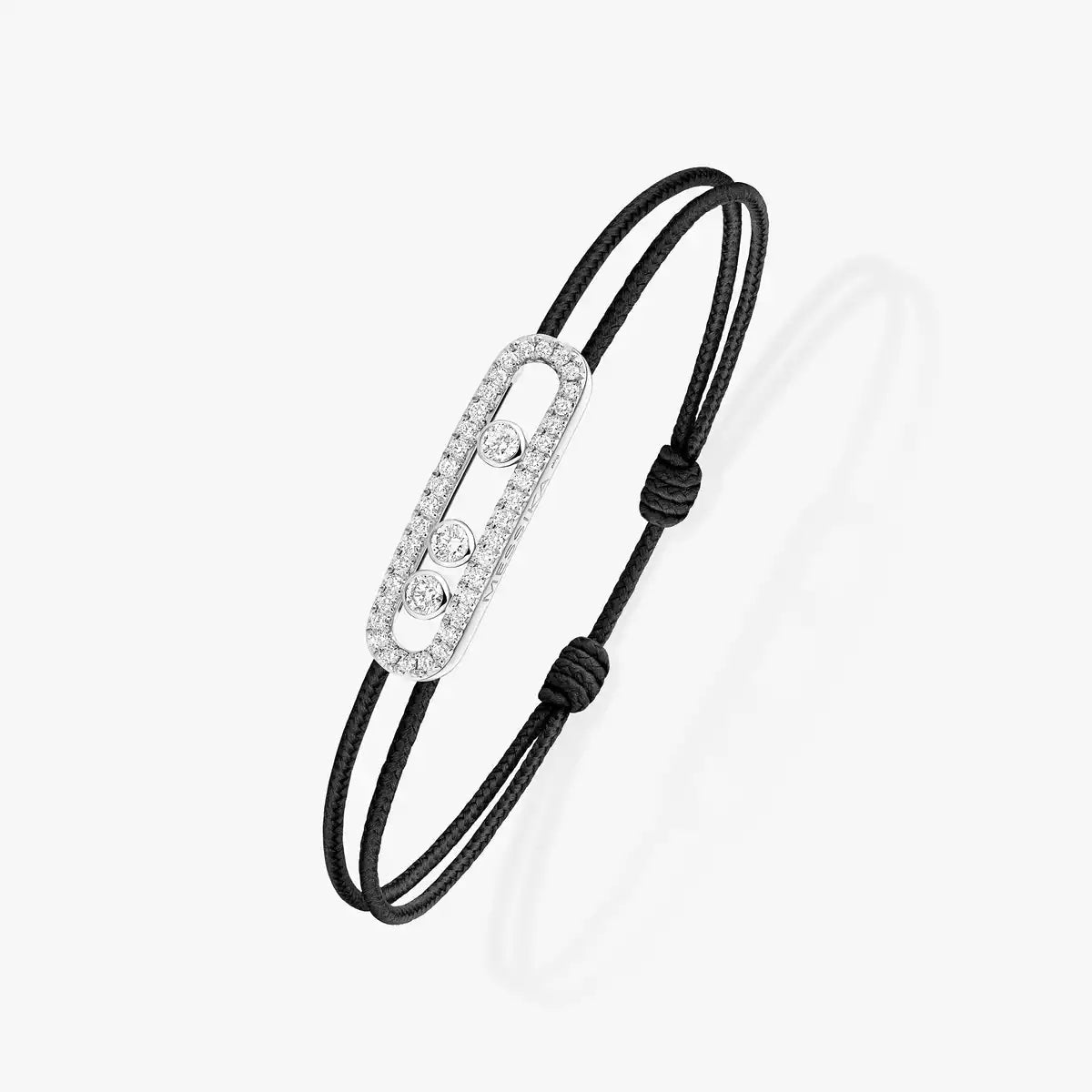 [Loco]Messika Care(s) pink cord pavé bracelet
