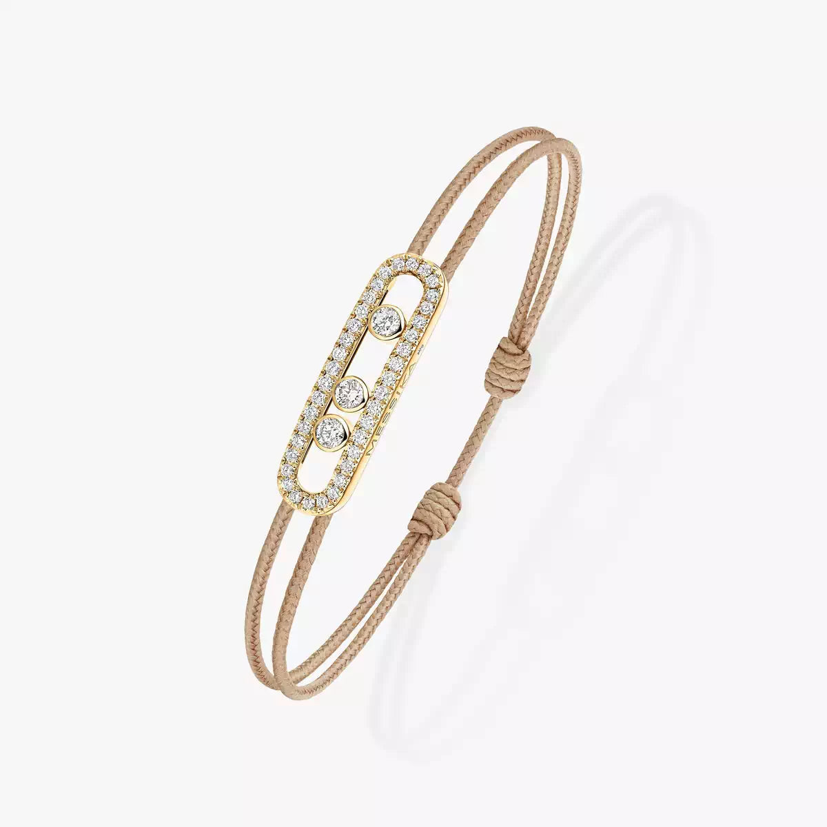 [Loco]Messika Care(s) pink cord pavé bracelet