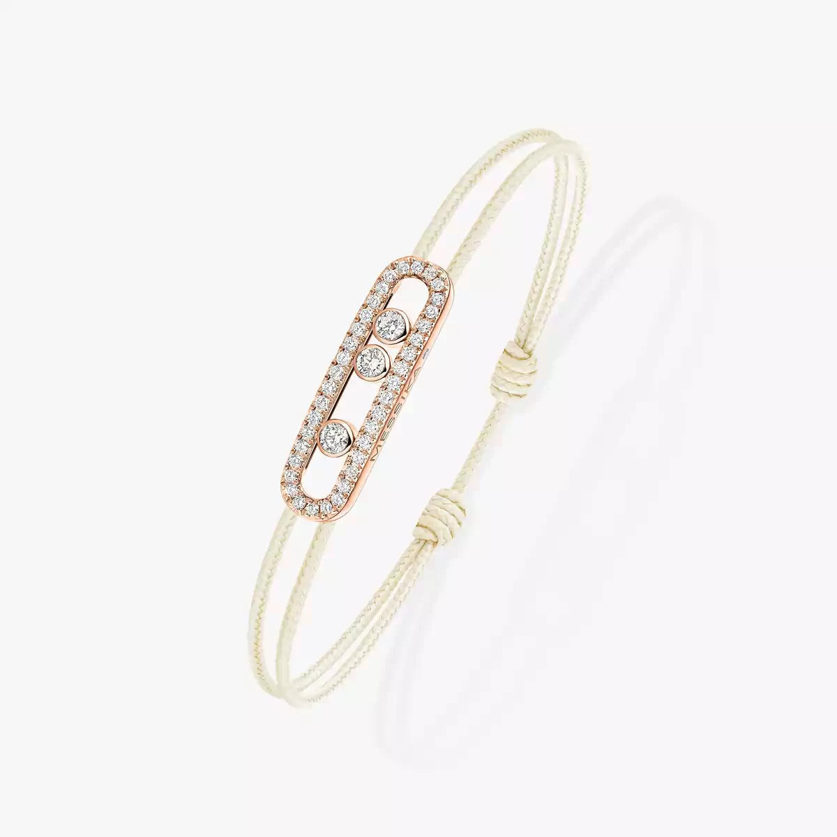 [Loco]Messika Care(s) pink cord pavé bracelet