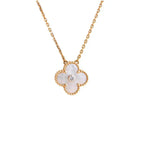¡®Loco¡¯CLOVER 15MM DIAMOND WHITE FRITILLARIA NECKLACE