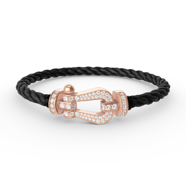 ¡®Loco¡¯FORCE LARGE HORSESHOE FULL DIAMOND BRACELET ROSE GOLD
