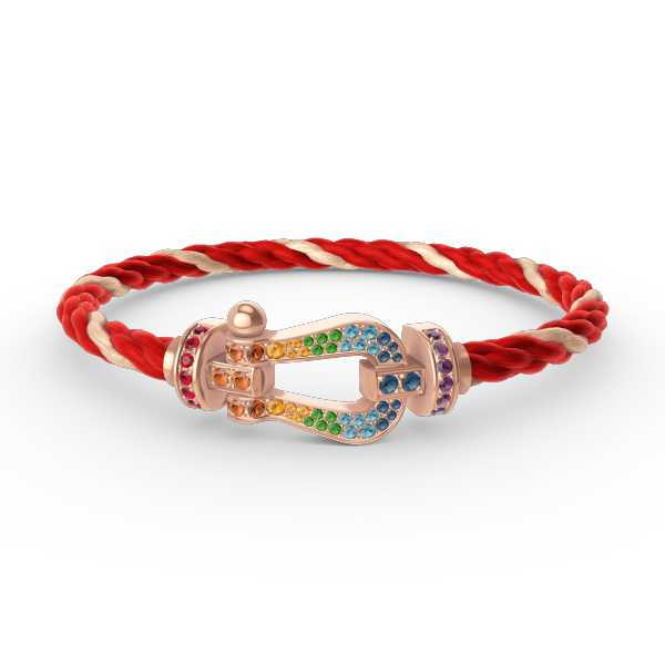 ¡®Loco¡¯FORCE LARGE HORSESHOE  COLORED DIAMOND BRACELET ROSE GOLD