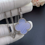 ¡®Loco¡¯CLOVER SILVER CHALCEDONY BIG CLOVER NECKLACE