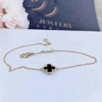 ¡®Loco¡¯CLOVER ONYX SINGLE FLOWER BRACELET
