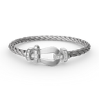¡®Loco¡¯FORCE LARGE HORSESHOE HALF DIAMOND BRACELET SILVER