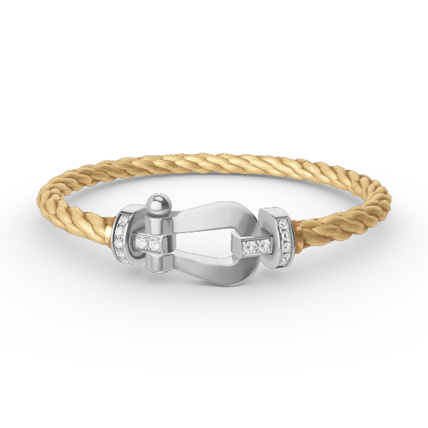¡®Loco¡¯FORCE LARGE HORSESHOE HALF DIAMOND BRACELET SILVER