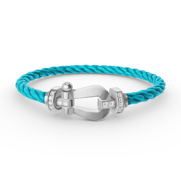¡®Loco¡¯FORCE LARGE HORSESHOE HALF DIAMOND BRACELET SILVER