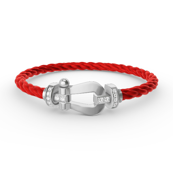 ¡®Loco¡¯FORCE LARGE HORSESHOE HALF DIAMOND BRACELET SILVER