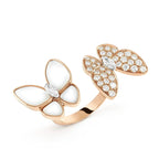 ¡®Loco¡¯TWIN BUTTERFLY DIAMOND MOP RING